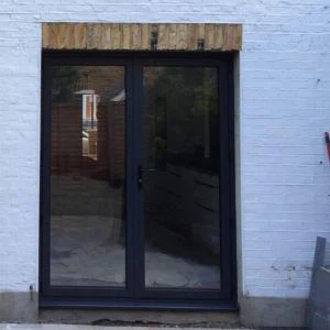 Melnas alumīnija franču durvis